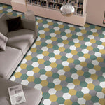 Charger l'image dans la visionneuse de galerie, Merola Tile Textile Basic Hex Silver Porcelain Tile 8.63 inch x 9.88 inch – 11.5 sq. ft. per Case Glossy Stone-Look Finish