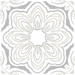 Load image into Gallery viewer, Medallion Pattern Gray/White/Beige 12 in. W x 12 in. L 2.54mm Luxury Vinyl Tile Flooring (10 sq.ft./case)