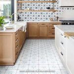 Load image into Gallery viewer, Merola Tile Cassis Stella White 9.75 inch x 9.75 inch Porcelain Floor & Wall Tile – 10.88 Sq. Ft./Case – Wood Look Textured Finish