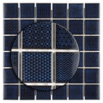 Charger l'image dans la visionneuse de galerie, Merola Tile Celadon Royal Porcelain Mosaic Tile Sample 0.26 inch Thick 11.63 inch x 11.63 inch Glossy