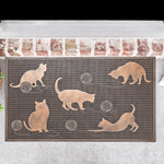 Load image into Gallery viewer, IH Casa Decor ERO Modern 18-Inch x 30-Inch Rubber Mat Cats Playing With Ball Of Yarn