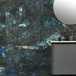 Load image into Gallery viewer, Ivy Hill Tile Jume Onyx Labradorite Blue Porcelain Tile – 0.39 inch Thick, 24 inch x 48 inch, 15.49 sq.ft/Case – Polished Onyx Look Finish