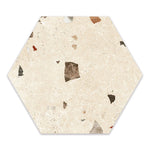 Load image into Gallery viewer, Modamo Barreta Terrazzo Matte Beige Hexagon Porcelain Floor & Wall Tile 0.39 inch Thick x 8.5 inch Wide – 11.19 sq. ft./Case, Matte Finish