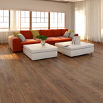 Load image into Gallery viewer, Oak Dark Brown PVC Laminate Flooring Plank – 6" x 36", 0.08" Thick, 54 Sq. Ft., Waterproof DIY Flooring