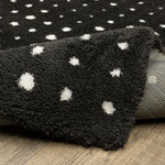 Load image into Gallery viewer, Delfine Geometric Dots Black/Ivory Area Rug