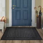 Charger l'image dans la visionneuse de galerie, TrafficMaster Glenboro Black 3 ft. x 4 ft. Embossed Rectangular Door Mat