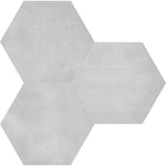 Load image into Gallery viewer, Anatolia Artisano Bianco Grey 7 inch x 8 inch Hexagon Matte Porcelain Tile – 2.8 sq.ft. per Case