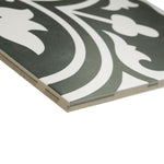 Load image into Gallery viewer, Merola Tile Arte Black Porcelain Floor and Wall Tile 9.75 inch x 9.75 inch 10.88 sq. ft./Case Satin Encaustic Look Square Tile