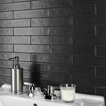 Load image into Gallery viewer, Merola Tile Chester Matte Nero Ceramic Wall Tile 2 inch Width 10 inch Length 13.44 sq ft/case Matte Subway Finish