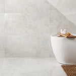 Charger l'image dans la visionneuse de galerie, Ivy Hill Tile Jume Onyx White Porcelain Tile – 0.39 inch Thick, 24 inch x 48 inch, 15.49 sq.ft/Case – Polished Onyx Look Finish