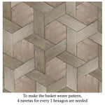 Charger l'image dans la visionneuse de galerie, Merola Tile Retro Hex Terra Porcelain Tile 14.13 inch x 16.25 inch – 11.05 sq. ft. per Case Matte Wood Look Finish