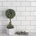 Load image into Gallery viewer, Merola Tile Chester Bianco 3 inch x 6 inch Ceramic Wall Tile – 5.72 sq. ft. per Case, Glossy Smooth Finish