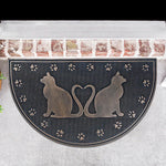 Load image into Gallery viewer, IH Casa Decor Casa Modern 18-Inch x 30-Inch Rubber Mat Halfmoon Lover Cats