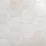 Charger l'image dans la visionneuse de galerie, Ivy Hill Tile Mandalay Hex White Porcelain Tile – 0.35 inch Thick, 9.13 inch x 10.51 inch, 8.07 sq.ft/Case – Polished Hexagon Finish