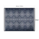 Load image into Gallery viewer, Multy Home 3-ft. x 4-ft. Wikki Tribal Printed Decorative Mat, Navy