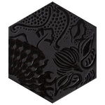 Charger l'image dans la visionneuse de galerie, Merola Tile Gaudi Lux Hex Black 8-5/8 inch x 9-7/8 inch Patterned Porcelain Floor and Wall Tile (11.56 sq. ft./Case)