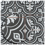 Load image into Gallery viewer, Merola Tile Harmonia Vintage Black 13 inch x 13 inch Ceramic Floor and Wall Tile – 12.19 sq. ft. per Case, Glazed Encaustic-Inspired Matte Finish