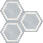 Charger l'image dans la visionneuse de galerie, Anatolia Artisano Acqua Hexagon Frame Porcelain Floor & Wall Tile 0.35 inch Thick x 6.89 inch Wide – 2.8 sq. ft./Case, High Definition Matte Finish