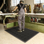 Load image into Gallery viewer, Multy Home 3 ft. x 5 ft. Parquet Embossed Black Doormat