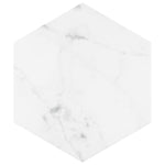 Load image into Gallery viewer, Merola Tile Classico Carrara Hexagon 7 inch x 8 inch Porcelain Floor and Wall Tile – 7.5 sq. ft. per Case, Matte Marble Look Hexagon Tile