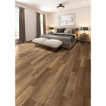 Charger l'image dans la visionneuse de galerie, TrafficMaster Sassy Walnut 6-inch x 36-inch Peel and Stick Vinyl Plank (18 Sq. Ft./ Case)