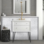 Load image into Gallery viewer, Mureno Dimensions 12x12 White Herringbone Peel and Stick Rigid Vinyl Tiles (4 Pack)