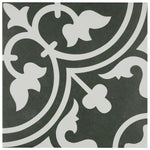 Load image into Gallery viewer, Merola Tile Arte Black Porcelain Floor and Wall Tile 9.75 inch x 9.75 inch 10.88 sq. ft./Case Satin Encaustic Look Square Tile
