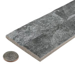 Load image into Gallery viewer, Merola Tile Ordino Black Porcelain Wall Tile 3.25 inch x 17.5 inch – 9.6 sq. ft. per Case Textured Stone Look Finish