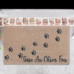 Load image into Gallery viewer, IH Casa Decor Casa Modern 18 inch x 30 inch Coir Door Mat Gare Au Chien Fou Paws