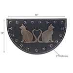Load image into Gallery viewer, IH Casa Decor Casa Modern 18-Inch x 30-Inch Rubber Mat Halfmoon Lover Cats