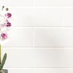 Load image into Gallery viewer, Illume Cloud White 4 in. x 12 in. Glossy Ceramic Subway Wall Tile