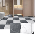 Charger l'image dans la visionneuse de galerie, 12'' x 12'' Peel and Stick Vinyl Floor Tiles, Black & White Marble (15 Tiles per Color)