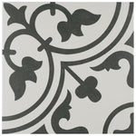 Load image into Gallery viewer, Merola Tile Arte Grey Porcelain Floor & Wall Tile 0.4 inch Thick x 9.75 inch Wide White Square – 10.88 sq. ft./Case, Glazed Satin Finish