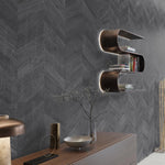 Load image into Gallery viewer, Ivy Hill Tile Montgomery Chevron Black Porcelain Tile – 0.39 inch Thick, 24 inch x 48 inch, 15.49 sq.ft/Case – Matte Finish