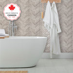 Charger l'image dans la visionneuse de galerie, Smart Tiles Chevron Viby Pink Peel and Stick Backsplash Tiles 11.43 in x 9 in (4-Pack, 2.86 sq.ft.)