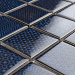 Charger l'image dans la visionneuse de galerie, Merola Tile Celadon Royal Porcelain Mosaic Tile Sample 0.26 inch Thick 11.63 inch x 11.63 inch Glossy