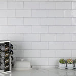 Load image into Gallery viewer, Merola Tile Chester Bianco 3 inch x 6 inch Ceramic Wall Tile – 5.72 sq. ft. per Case, Glossy Smooth Finish