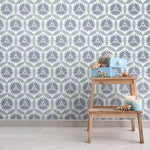 Load image into Gallery viewer, Merola Coco Hex Camellia Blue Porcelain Tile 0.35 inch Thick 7 inch x 8 inch 7.5 sq. ft./case Matte Hexagon Design
