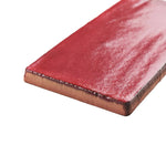 Load image into Gallery viewer, Merola Tile Antic Special Red Moon Ceramic Wall Tile 0.38 inch Thick 3 inch Wide 4 sq. ft. per Case – Glazed Handmade Subway Finish