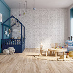 Load image into Gallery viewer, Modamo Gran Canaria White Dog Design Porcelain Floor and Wall Tile 10 inch x 10 inch x 0.35 inch – 10.76 sq. ft./Case, Polished Decorative Finish