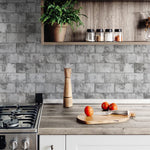 Charger l'image dans la visionneuse de galerie, Merola Tile Biarritz Grey 3 inch x 6 inch Ceramic Wall Tile – 5.72 Sq. Ft. Coverage per Case