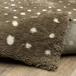 Load image into Gallery viewer, Delfine Geometric Dots Mink Brown/ Ivory Area Rug
