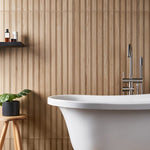 Load image into Gallery viewer, Ivy Hill Tile Brookline Ribbon Miel Brown Porcelain Tile 0.35 inch Thickness 24 inch Width 15.49 sq. ft. Coverage Matte Wood Look Finish