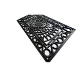 Charger l'image dans la visionneuse de galerie, Home Decor Inc. 18 inch x 30 inch Black Iron-II Wrought Rubber Outdoor Doormat – Non-Slip Recycled Rubber Entrance Mat