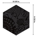 Charger l'image dans la visionneuse de galerie, Merola Tile Gaudi Lux Hex Black 8-5/8 inch x 9-7/8 inch Patterned Porcelain Floor and Wall Tile (11.56 sq. ft./Case)