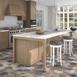 Load image into Gallery viewer, Merola Tile Gaugin Hex Catan Shadow Porcelain Floor and Wall Tile 8.5 inch x 9.75 inch x 0.39 inch – 11.28 sq. ft./Case, Matte Wood Look Hexagon Finish