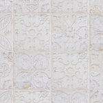 Load image into Gallery viewer, Merola Tile Aevum Ornato White 7.88 inch x 7.88 inch Ceramic Wall Tile – 9.24 sq ft per Case, Textured Cement Look Decorative Wall Tile
