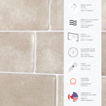 Charger l'image dans la visionneuse de galerie, Smart Tiles Peel and Stick Backsplash Metro Cologne Tiles, Ceramic Look, 11.56in x 8.38in, Beige, 4-Pack