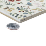 Load image into Gallery viewer, Merola Tile Sample Garden Whisper 9-3/4 inch x 9-3/4 inch Porcelain Floor and Wall Tile – Floral Pattern, Glazed Textured Finish Sample Tile