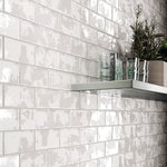 Load image into Gallery viewer, Merola Tile Biarritz White 3 inch x 6 inch Ceramic Wall Tile – 5.72 Sq. Ft. Coverage per Case